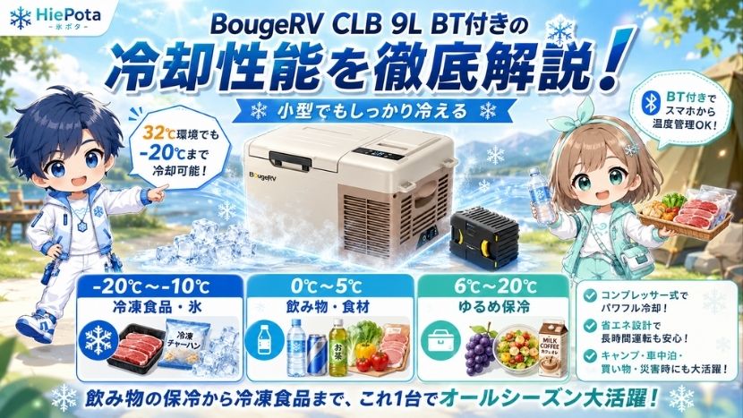 -20℃〜20℃対応|飲み物の保冷から冷凍食品まで使える