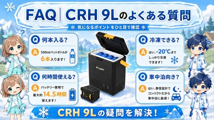 FAQ｜BougeRV CRH 9Lのよくある質問