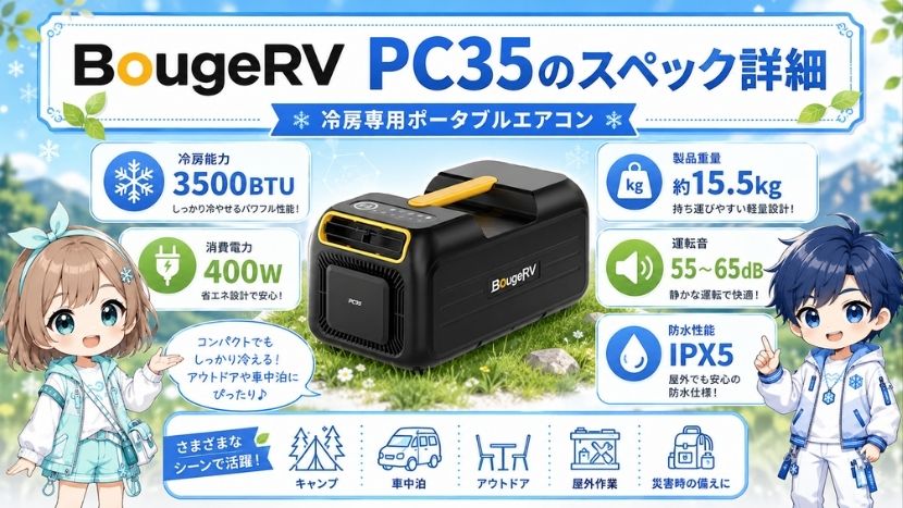 BougeRV PC35のスペック詳細