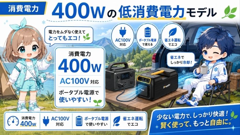 消費電力｜400Wの低消費電力モデル