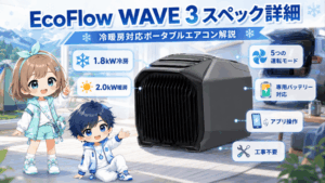 EcoFlow WAVE 3 スペック詳細｜冷暖房対応ポータブルエアコン解説