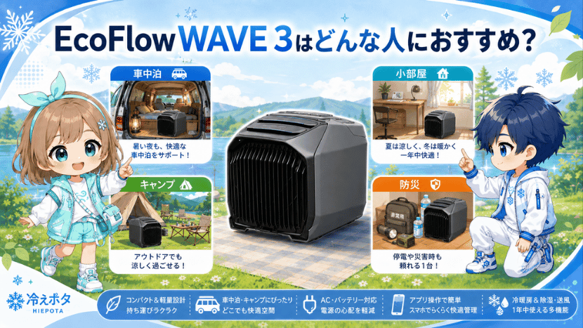 EcoFlow WAVE 3はどんな人におすすめ？