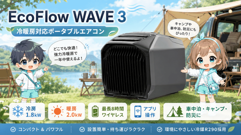 EcoFlow WAVE3 主な特徴