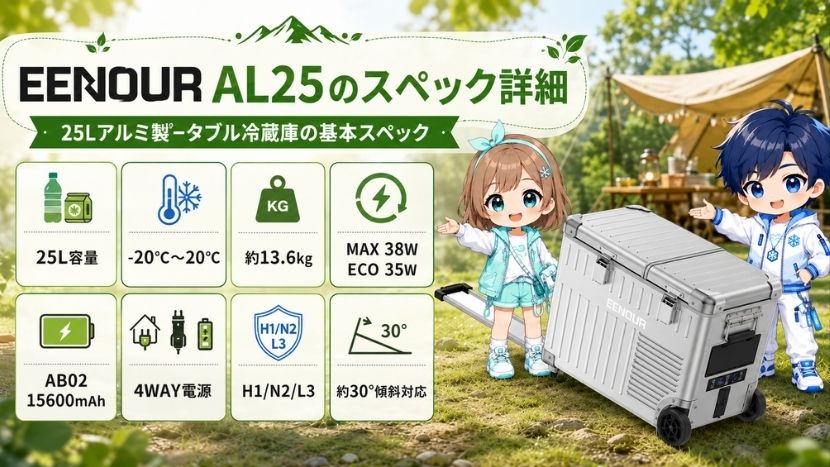 EENOUR AL25のスペック詳細