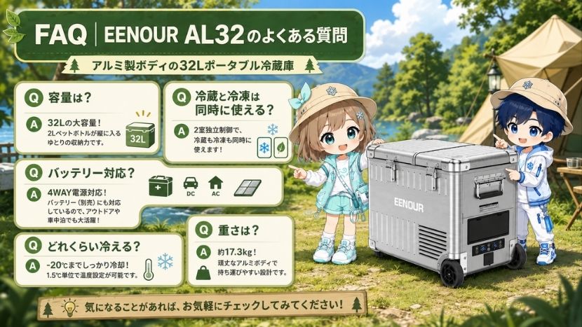 FAQ｜EENOUR AL32のよくある質問