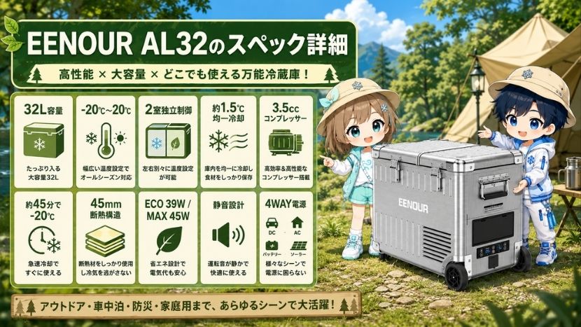 EENOUR AL32のスペック詳細