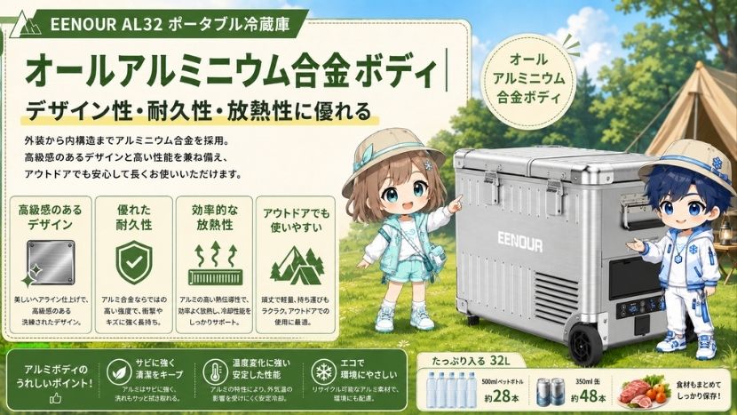 オールアルミニウム合金ボディ｜デザイン性・耐久性・放熱性に優れる