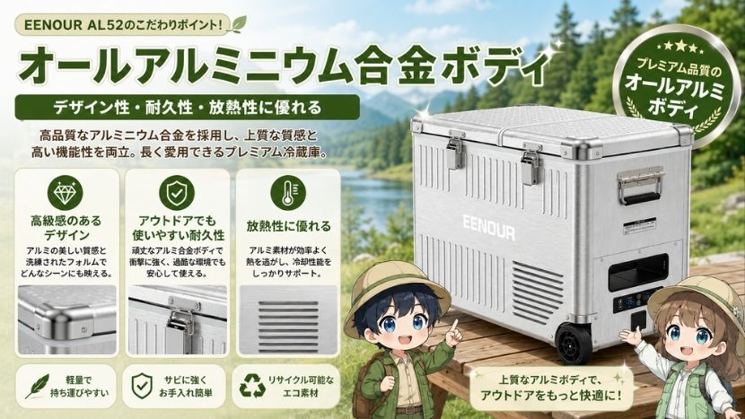 オールアルミニウム合金ボディ｜デザイン性・耐久性・放熱性に優れる