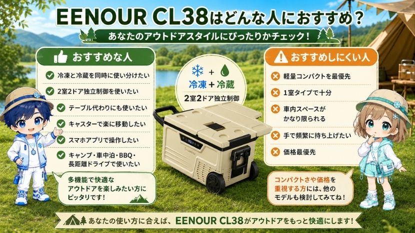 EENOUR CL38はどんな人におすすめ？