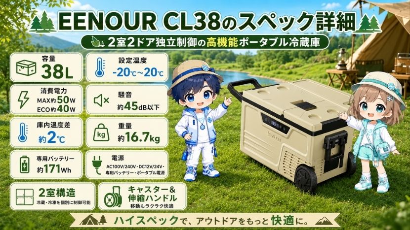 EENOUR CL38のスペック詳細