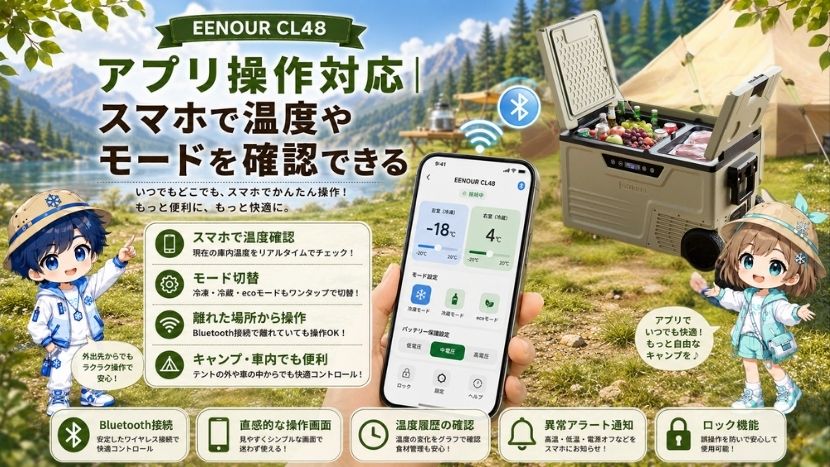 アプリ操作対応｜スマホで温度やモードを確認できる