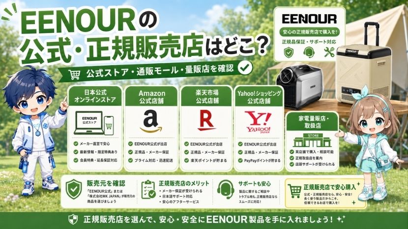 EENOURの公式・正規販売店はどこ？