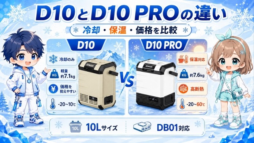 D10とD10 PROの違い｜冷却・保温・価格を比較