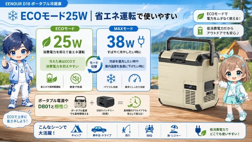ECOモード25W｜省エネ運転で使いやすい