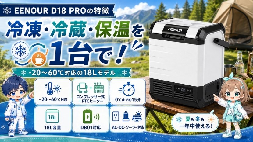D18 PROの特徴｜冷凍・冷蔵・保温を1台で使える