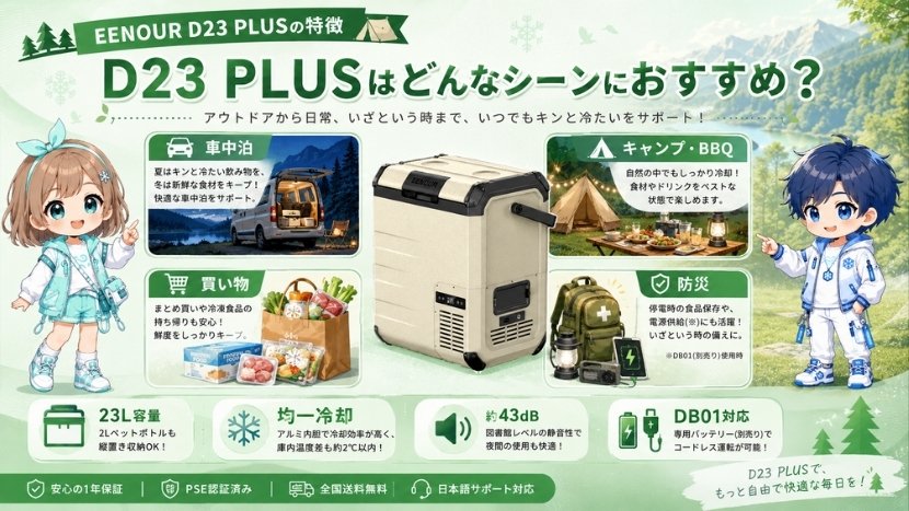 D23 PLUSはどんなシーンにおすすめ?