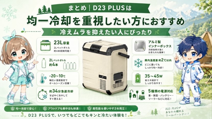 まとめ|D23 PLUSは均一冷却を重視したい方におすすめ