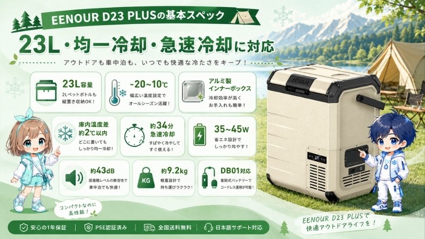 EENOUR D23 PLUSの基本スペック