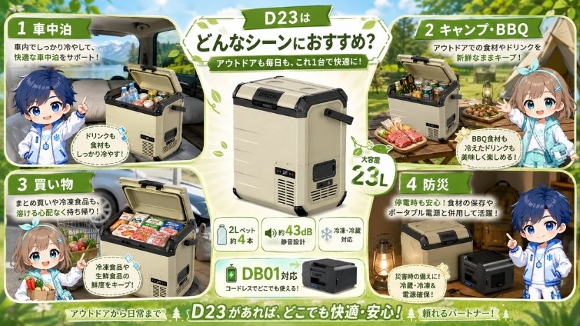D23はどんなシーンにおすすめ？