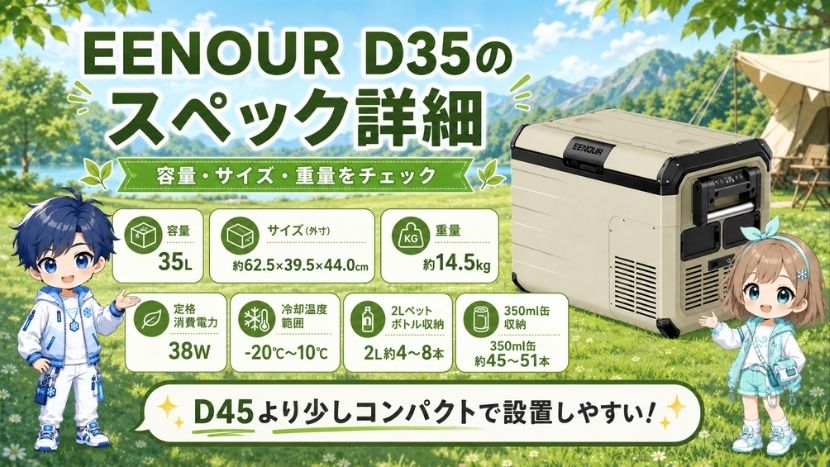 EENOUR D35のスペック詳細