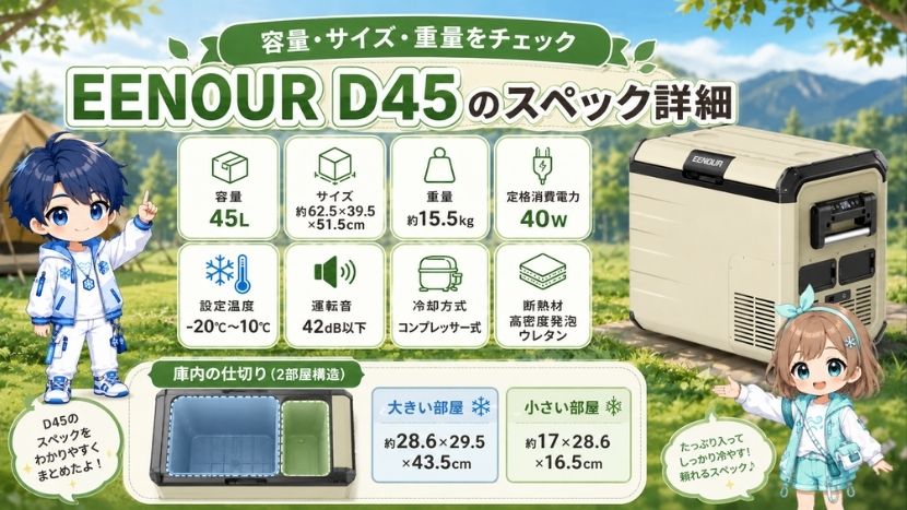 EENOUR D45のスペック詳細