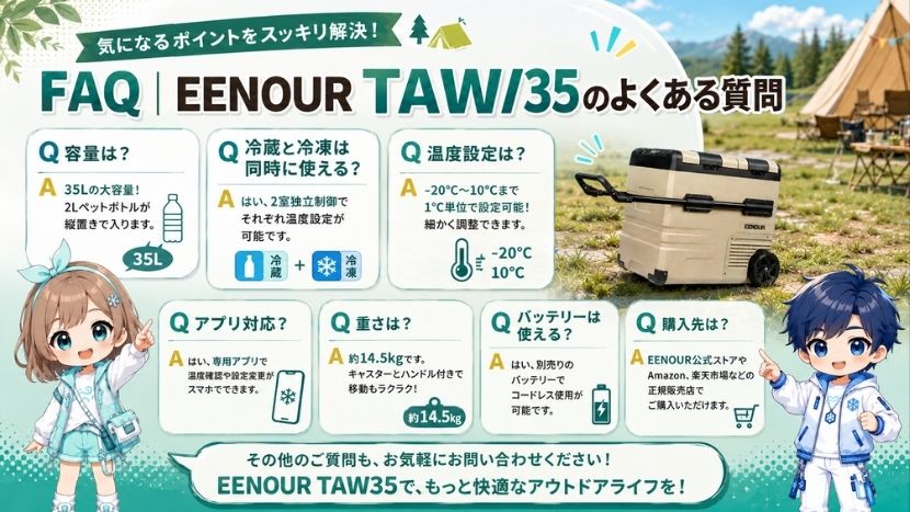 FAQ｜EENOUR TAW35のよくある質問