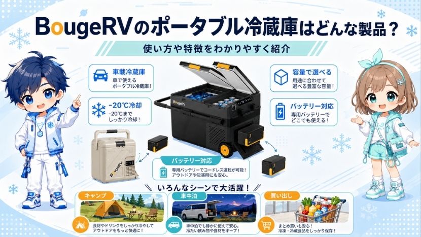 BougeRVのポータブル冷蔵庫はどんな製品？
